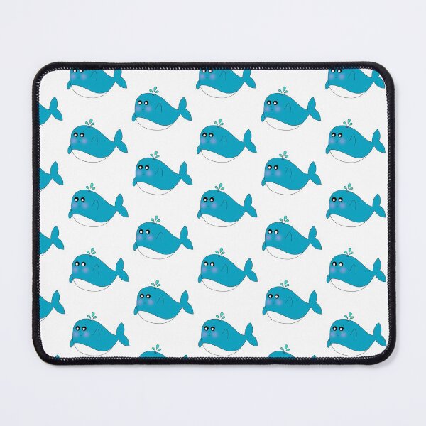 Item preview, Cute Blue Whale Pattern designed and sold by DeliliahDoodles.