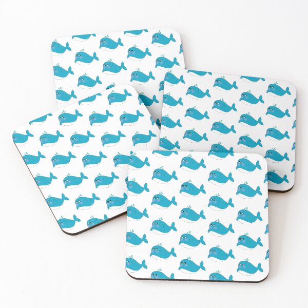 Item preview, Cute Blue Whale Pattern designed and sold by DeliliahDoodles.