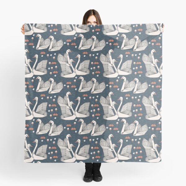 Origami Swans by Andrea Lauren Scarf