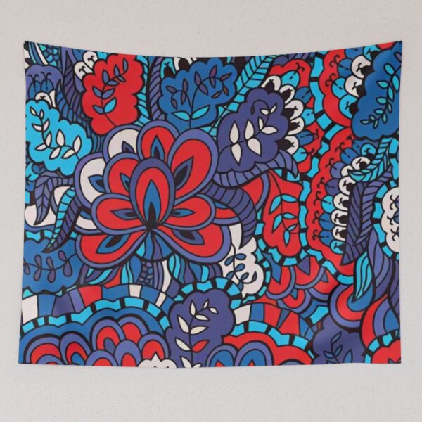 Item preview, Floral Psychedelic Pattern  designed and sold by TheSkullArmy.