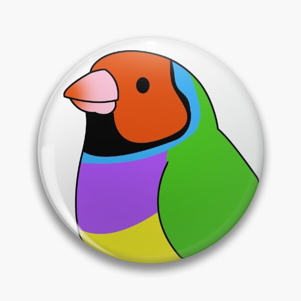 Item preview, Cute lady gouldian finch cartoon drawing designed and sold by lifewithbirds.