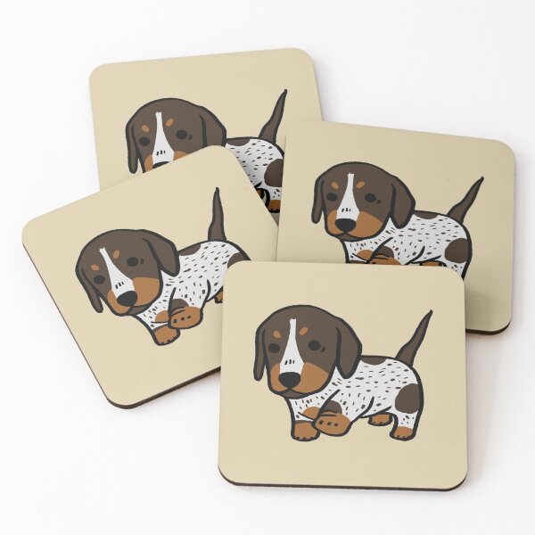 Item preview, Tippy Tappy Cute Dachshund Puppy Dark Brown Piebald Brindle designed and sold by Reiyankhairina.