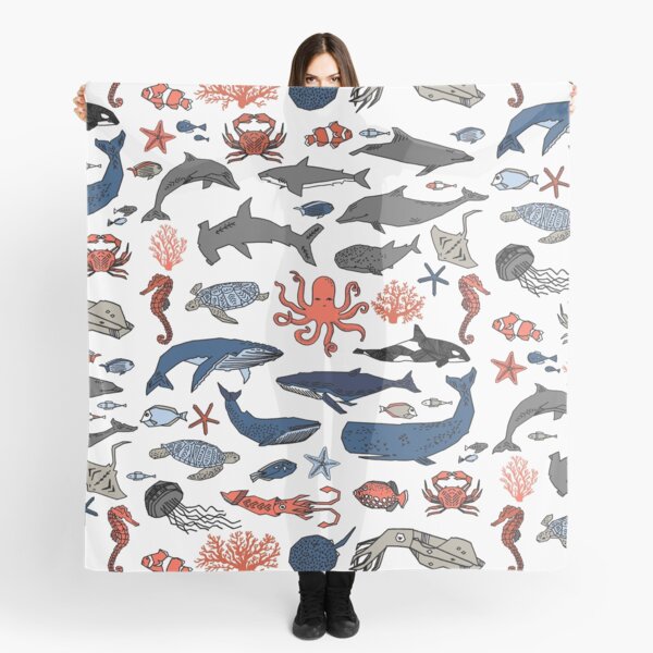Ocean Animals by Andrea Lauren Scarf