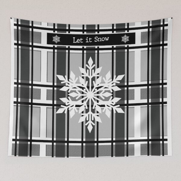 Item preview, Let it Snow Tartan designed and sold by PoppyPod.