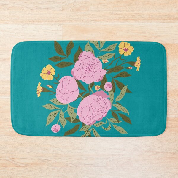 Item preview, Peonies and friends green background designed and sold by Aidi Riera.