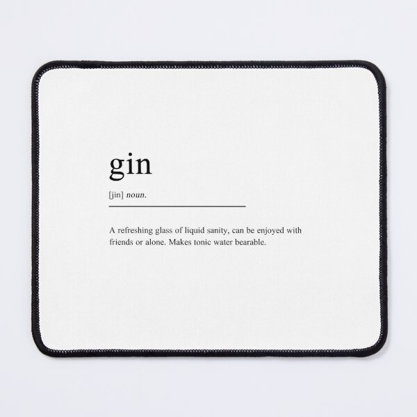 Aperçu de l'œuvre Définition du gin créée et vendue par GirlGangPrints.
