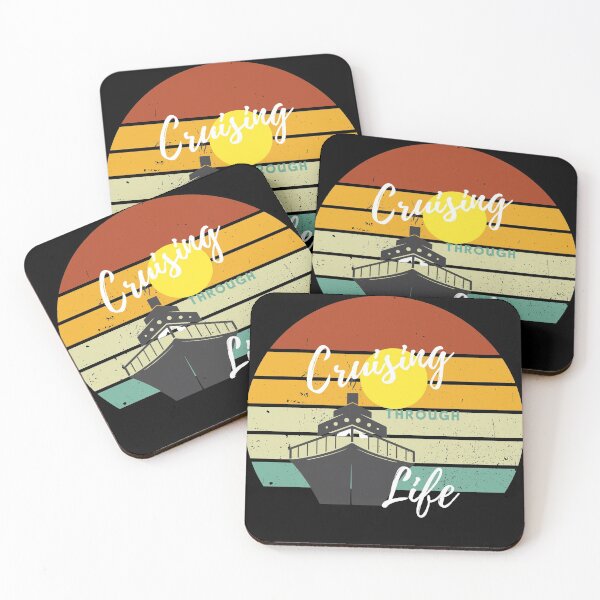 Item preview, Cruising through Life - retro on black background designed and sold by Starlett Designs.