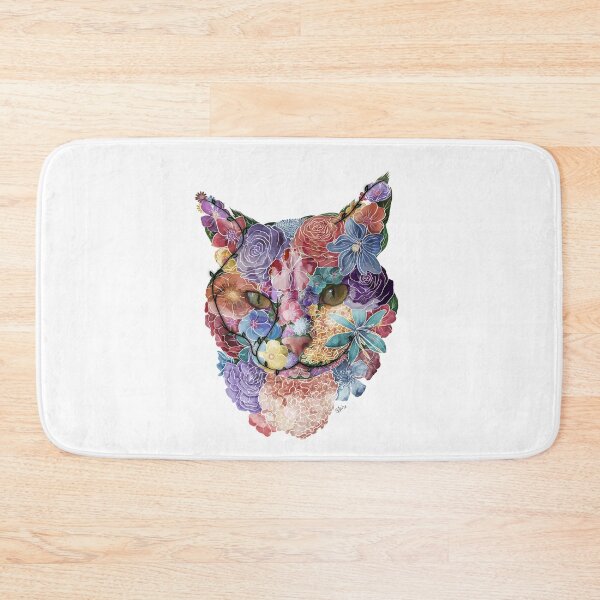 Item preview, Cat, Cat Lover Gift, Cat Floral, Flower Cat, Floral Cat, Cat Art, Cat Owner, Cat feminine designed and sold by Beaniebow.