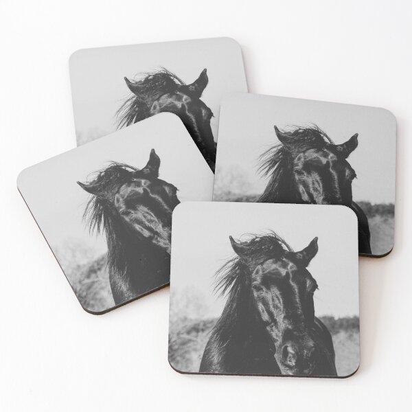 Item preview, Black and White Horse Head designed and sold by ElanUlv.