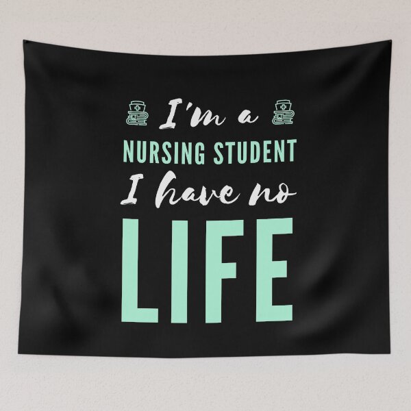 Item preview, I'm a Nursing Student I Have No Life (White and Green) designed and sold by charqui.