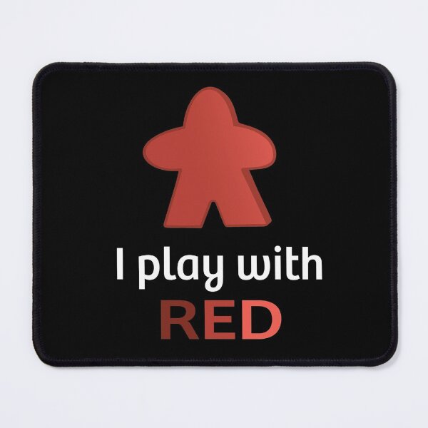 Aperçu de l'œuvre Je joue avec Red Boardgame Meeples créée et vendue par Creacats.