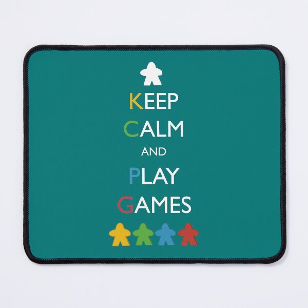 Item preview, Keep calm and play games | colorful meeples designed and sold by Creacats.