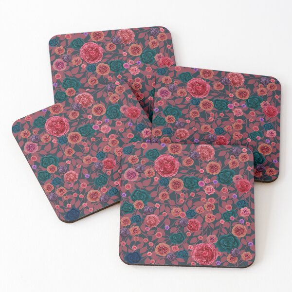 Item preview, Red peony floral power designed and sold by korasi.