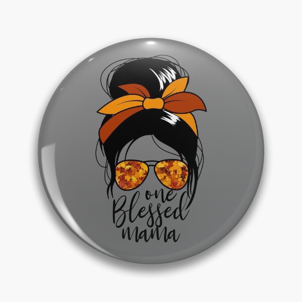 Artikelvorschau, One Blessed Mama Thanksgiving Autumn Women's Messy Bun Gear entworfen und verkauft von DynamicDesign.