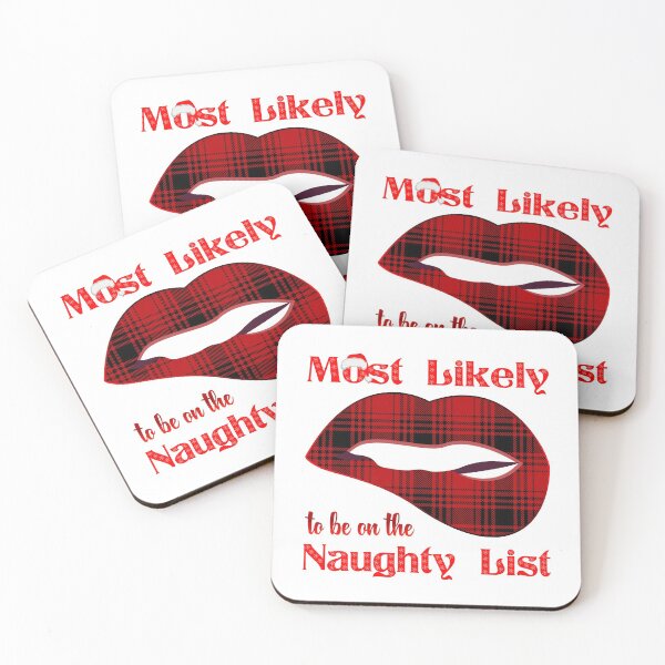Item preview, Most Likely to be on the Naughty List Sexy Christmas Plaid designed and sold by odrito.