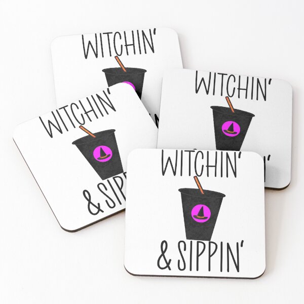 Item preview, WITCHIN' AND SIPPIN' STICKER designed and sold by DiscoVibes.