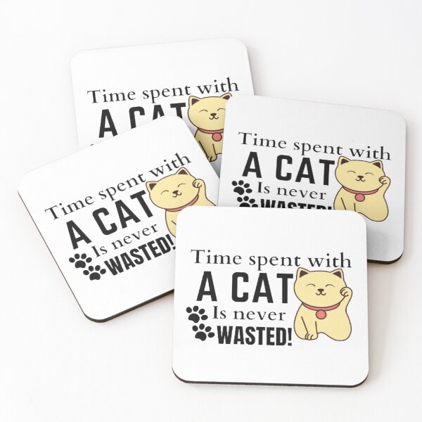 Item preview, Time spent with a cat is never wasted design designed and sold by Kimirina.