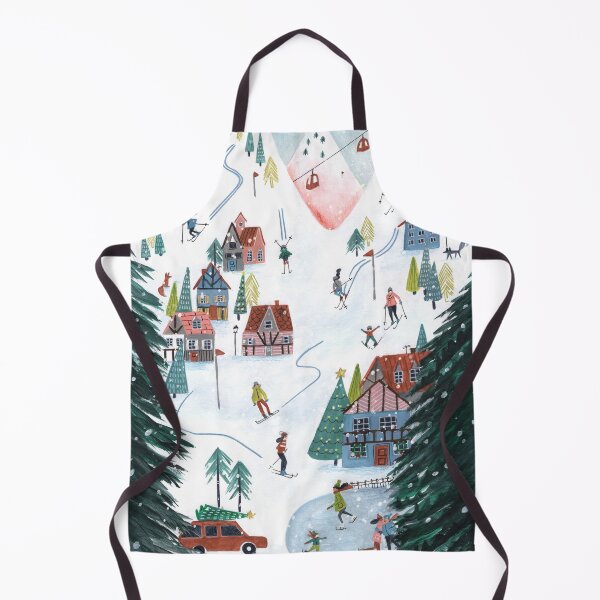 Item preview, Ski Lodge cosy chalet skating snow village mountains designed and sold by Caroline Bonne Müller.