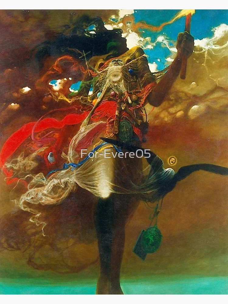 Framed Beksinski orders Art Poster Woman with Torch