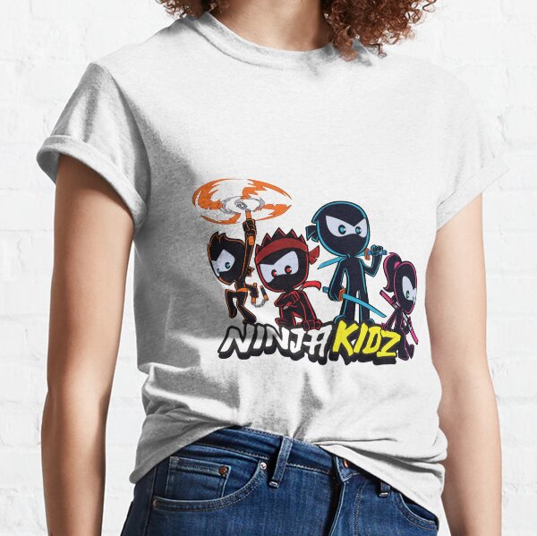 Cool Kid Ninja Kidz Casual Clothes Boys and Girls Print T-Shirt 