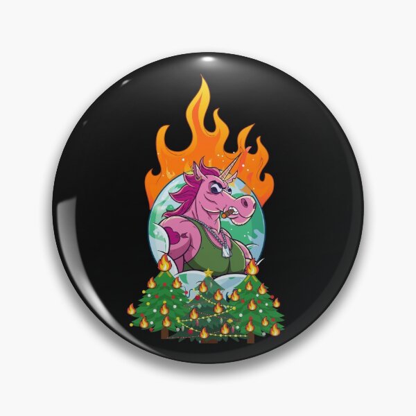 Item preview, Christmas evil unicorn raising hell on earth art design designed and sold by Tshepomuza.