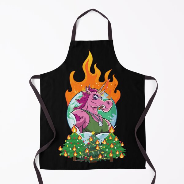 Item preview, Christmas evil unicorn raising hell on earth art design designed and sold by Tshepomuza.