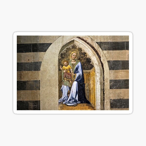 Item preview, Madonna and Child Medieval Fresco Painting Orvieto Cathedral Italy designed and sold by Anna Lemos.
