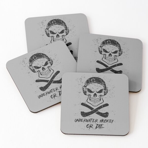 Item preview, Underwater Hockey or Die Skull & Crossbones designed and sold by UWH-Designs.