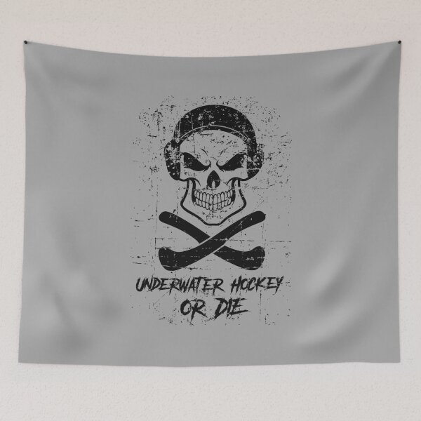 Item preview, Underwater Hockey or Die Skull & Crossbones designed and sold by UWH-Designs.