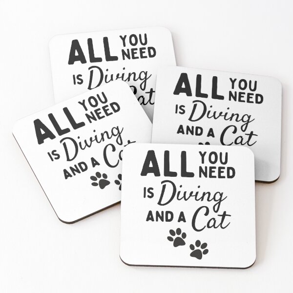 Item preview, All you need is diving and a cat designed and sold by TheGreenGoat.