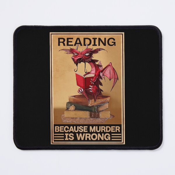 Item preview, Dragon Reading Because Murder Is Wong - Dragon Read Books Poster Gift designed and sold by douglasNVD.