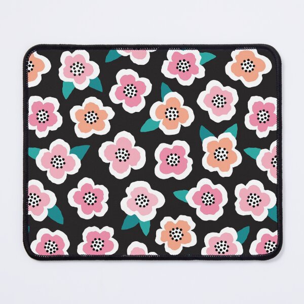 Item preview, Scandi Briar Roses - pink on black designed and sold by Daisy Beatrice.