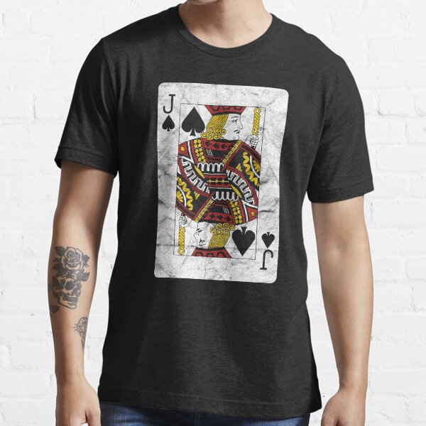"Playing Cards Jack Of Spades (distressed design)" Tshirt for Sale by