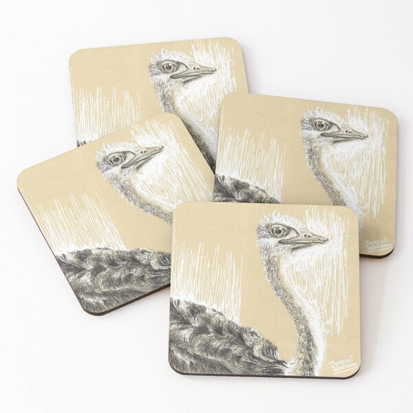 Item preview, Ostrich illustration with a Black & White Pen designed and sold by Irini Seresli.
