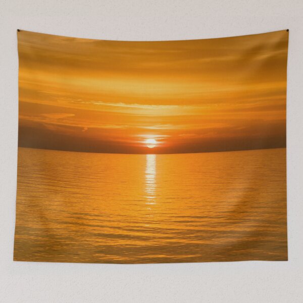 Item preview, Bold Rich Orange - Sundisk Supersymmetry Over Water designed and sold by Georgia Mizuleva.