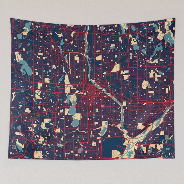 Item preview, Minneapolis City Map of Minnesota, USA - Hope designed and sold by deMAP.