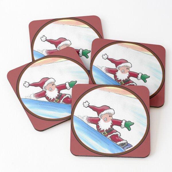 Item preview, Santa Busts A Carve! Circle designed and sold by ArtworkByLaurie.