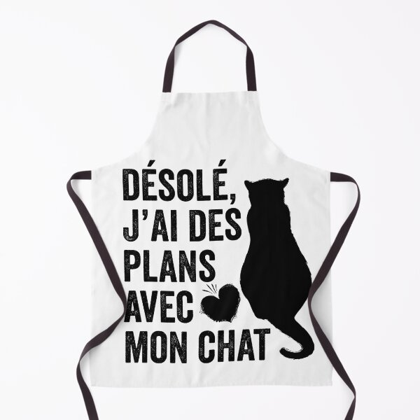 Aperçu de l'œuvre Désolé, j'ai des plans avec mon chat créée et vendue par courbebleue.