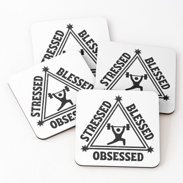 Item preview, Weightlifting: Stressed. Blessed. Obsessed. designed and sold by TheGreenGoat.