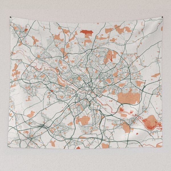 Item preview, Leeds City Map of England - Bohemian designed and sold by deMAP.