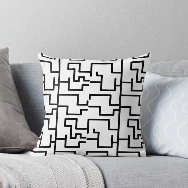 Item preview, White And Black Modern Geometric Maze designed and sold by Designs By YL.