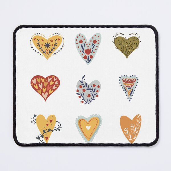 Item preview, Folk Art Heart Sticker Pack and designs designed and sold by Dollfacedesign.