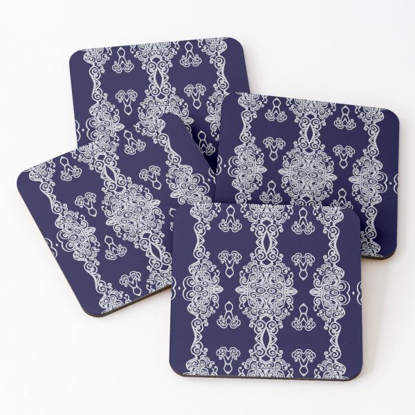 Item preview, Navy blue abstract cirrus cloud pattern designed and sold by jeanyun48.