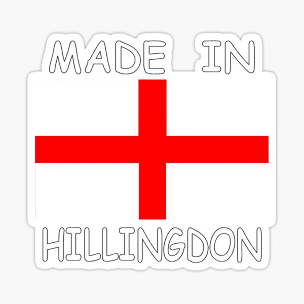 Made in HILLINGDON transparent background Sticker