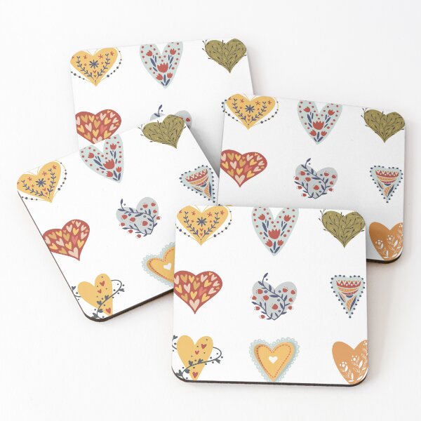 Item preview, Folk Art Heart Sticker Pack and designs  designed and sold by Dollfacedesign.