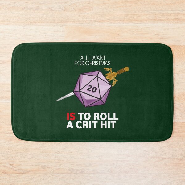 Item preview, All I Want For Christmas Is To Roll A Crit Hit - Board Games TRPG Design - Dungeon Board Game Art designed and sold by MeepleDesign.