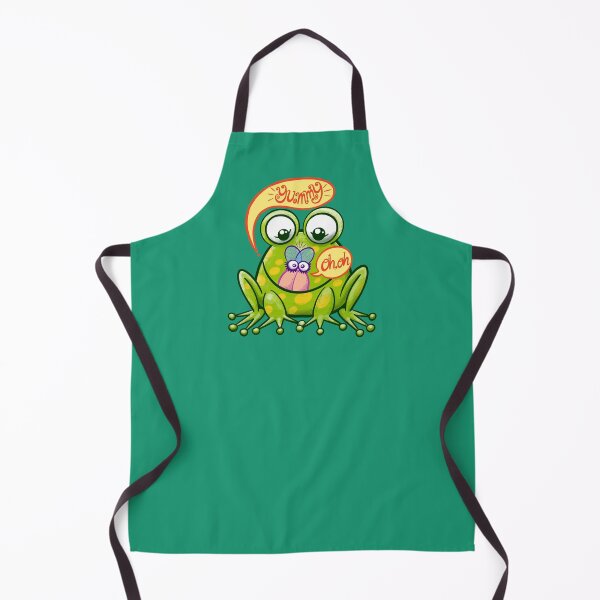 Item preview, Mischievous green frog hunting a worried housefly in cute scene designed and sold by Zoo-co.