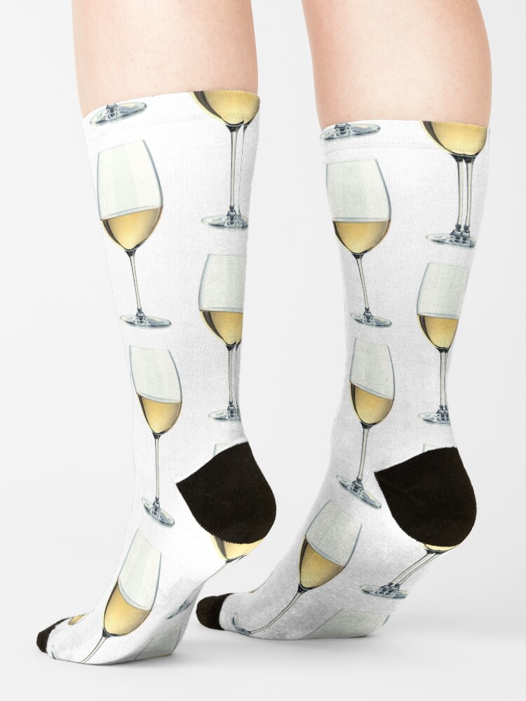 Alternate view of WHITE WINE, in a Glass. Socks