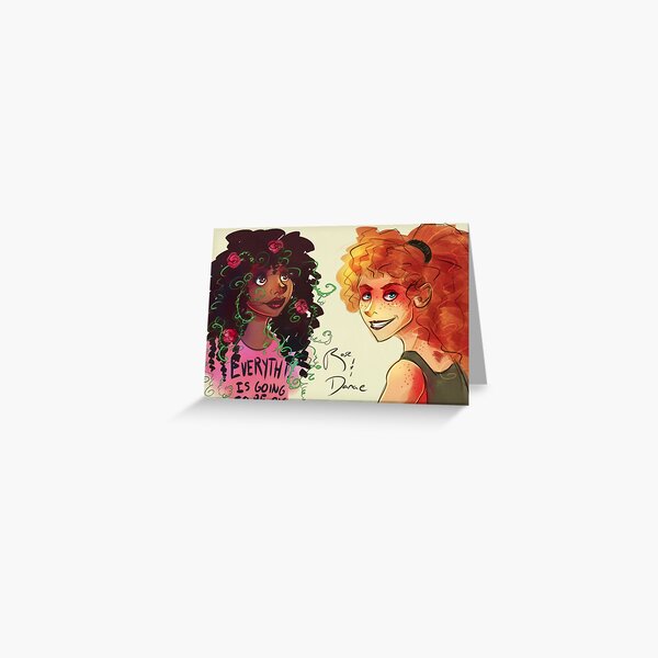 Flower Girl and Demolition Girl Greeting Card