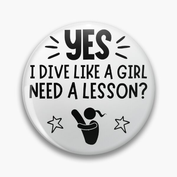 Item preview, Diving: Yes, I ski like a girl. Need a lesson? designed and sold by TheGreenGoat.